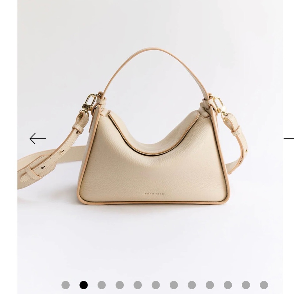The Horse shoulder Bag - Clementine in Oat and Silver